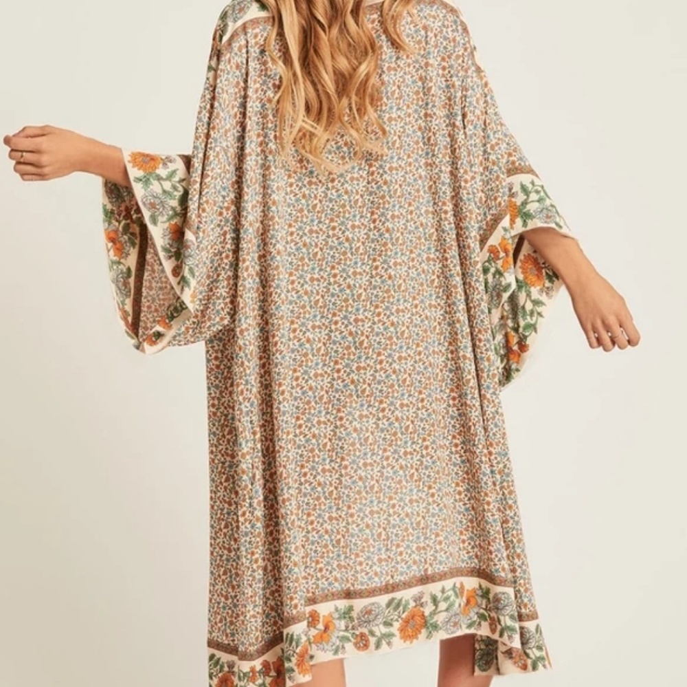 Boho Style Floral Pattern Swimsuit Cover Up - Picture 3 of 9